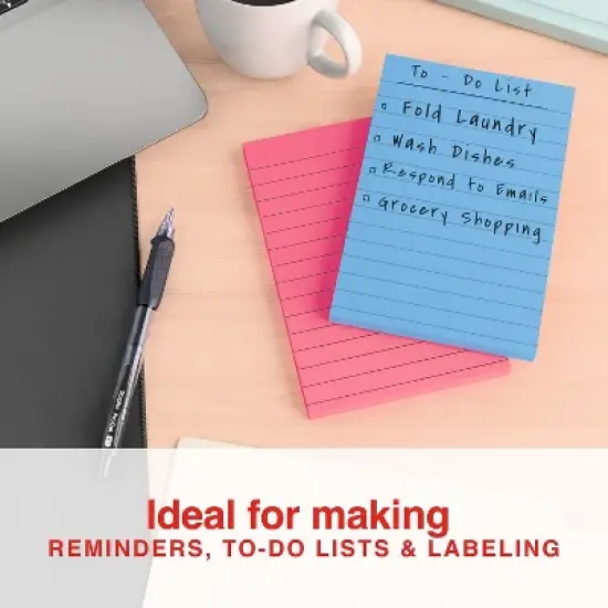 Staples Sticky Notes 4" x 6" Golden Hour Collection Lined 100 Sheets/Pad 6 Pads/Pack (ST62871) image {2}