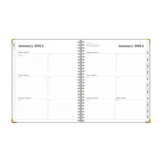 The Everygirl x Day Designer 2024 Planner Weekly/Monthly 7"x9" 30 Day Challenge Bookcloth Light Gray image {5}