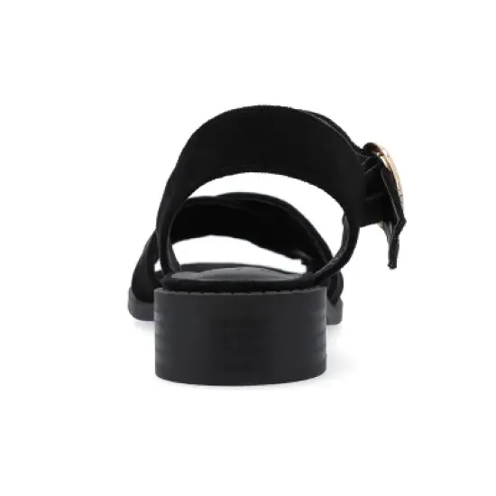 Journee Collection Womens Cressida Crisscross Strap Stacked Heel Sandals image {2}