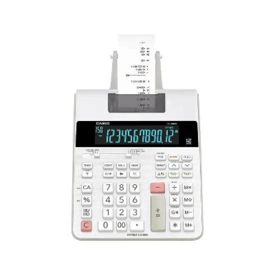 Casio (HR-300RC) 12-Digit Printing Calculator White image {1}