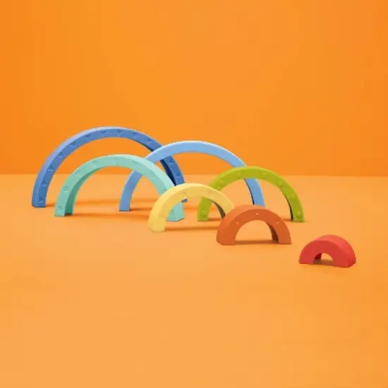 Silicone Rainbow Stacker - Gigglescape&trade;: Baby & Toddler Creativity, Fine Motor Skills, 6 Months+ image {1}