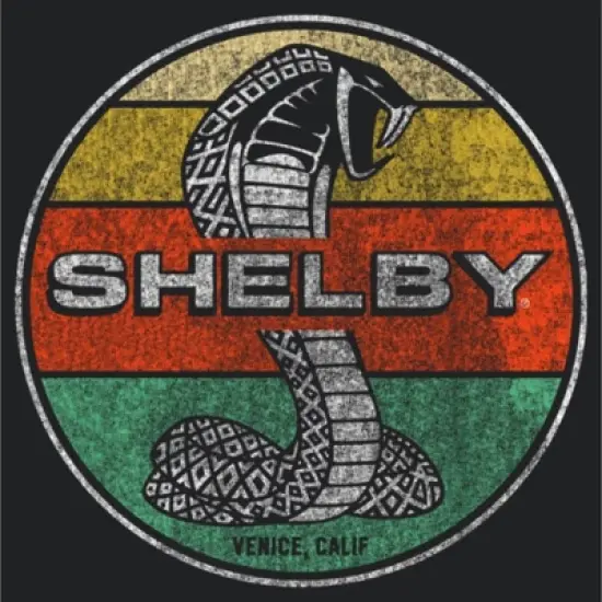 Women's Shelby Cobra Distressed Colorful Stripe Stamp Racerback Tank Top image {1}