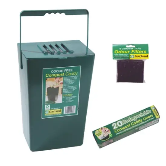 Midi Compost Caddy with Replacement Filters & Biodegradable Bags &ndash; 2.5 Gallon image {5}