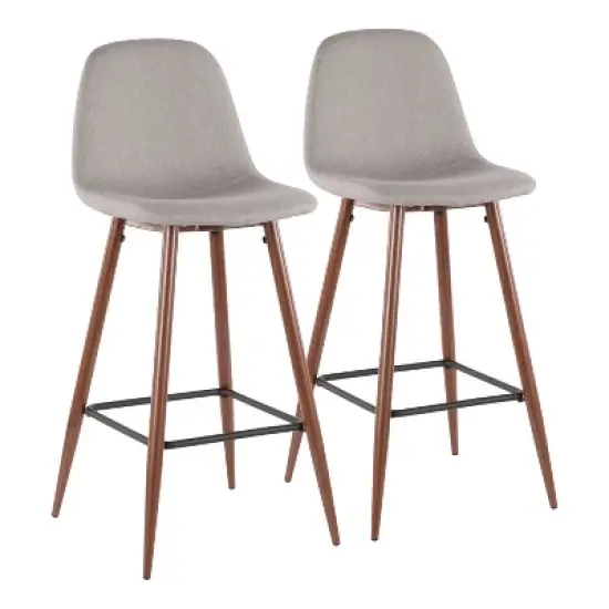 Set of 2 Pebble Mid-Century Modern Barstools - LumiSource image {10}