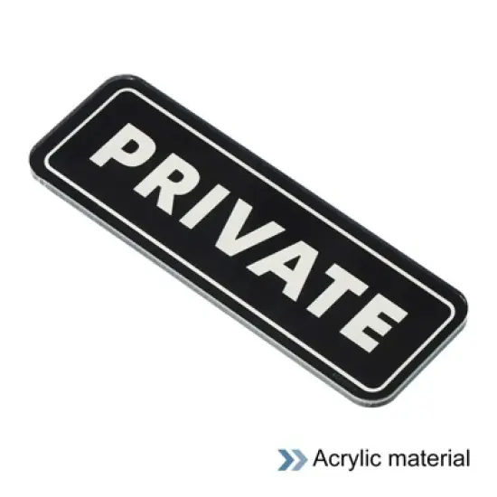 Unique Bargains Acrylic Self-Adhesive Home Business Private Door Sign image {2}