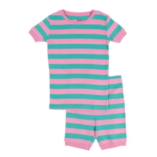 Leveret Kids Two Piece Cotton Short Striped Pajamas image {13}