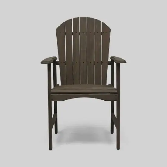 3pc Oso Acacia Wood Half-Round Patio Bistro Set Gray - Christopher Knight Home image {3}