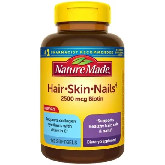 Nature Made Hair - Skin & Nails with 2500 mcg of Biotin Softgels - 120ct image {10}