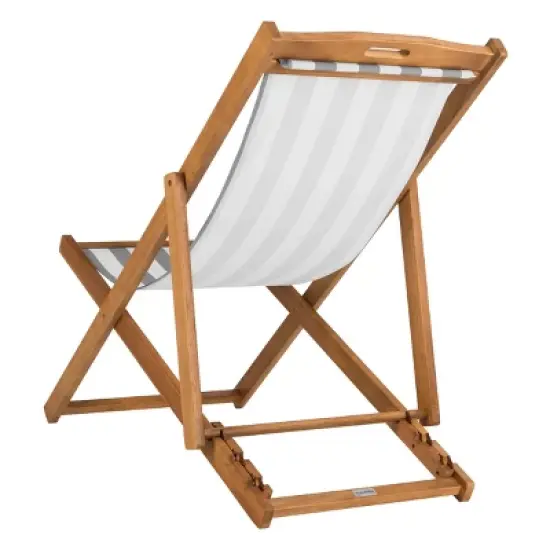 Loren Foldable Sling Chair - Natural/Gray/White - Safavieh image {7}