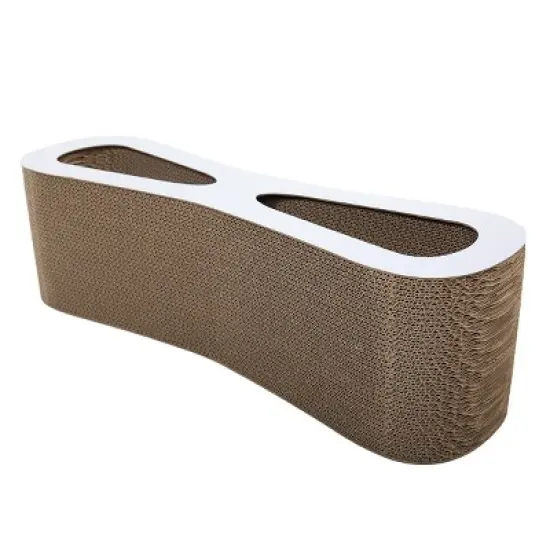 DOMETOUR Cat Scratcher Cat Toy Corrugated Cardboard Figure 8 Shape image {3}