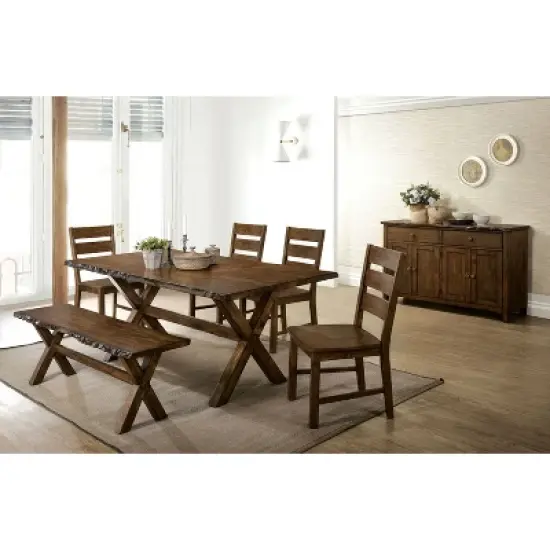 Kelley Rectangular Wood Dining Table Walnut - HOMES: Inside + Out image {1}