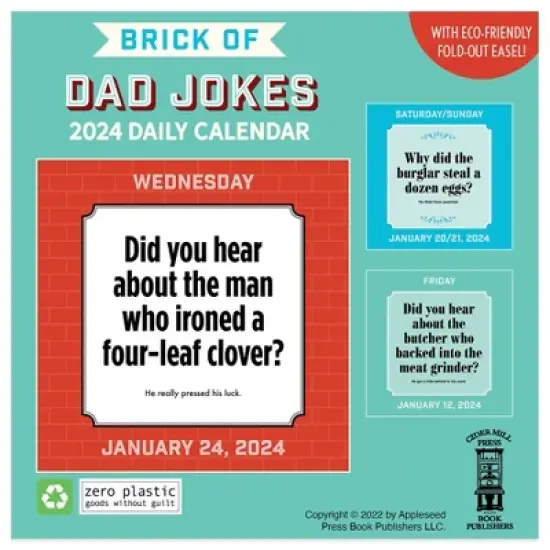 TF Publishing 2024 Daily Desktop Calendar 5.25"x5.25" Dad Jokes image {5}