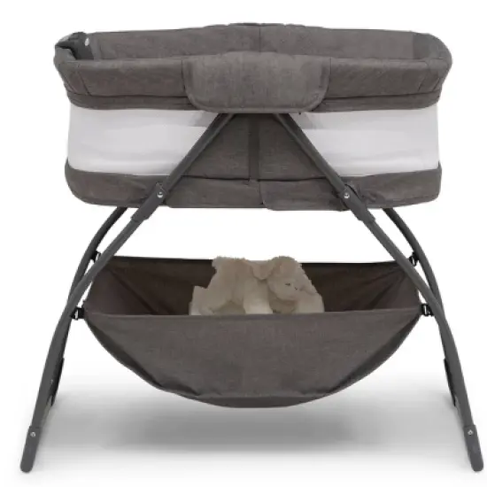 Delta Children TravelMate Compact Fold Bassinet - Gray Tweed image {4}