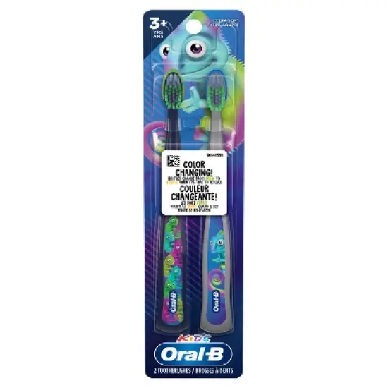 Oral-B Kids' Manual Toothbrush with Extra Soft Color Changing Bristles - 2ct image {8}