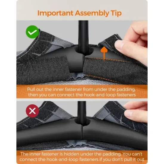 Feandrea Pet Bed, Cat Hammock, Elevated Cat Bed for Multiple Cats, with Removable Washable Mesh, for Pets up to 28 lb, Oval, Gray image {6}