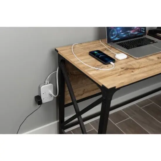 General Electric 4 Grounded Outlets and 4 Polarized Outlets with 2 USB-C and 1 USB-A Surge Tap White/Gray image {8}