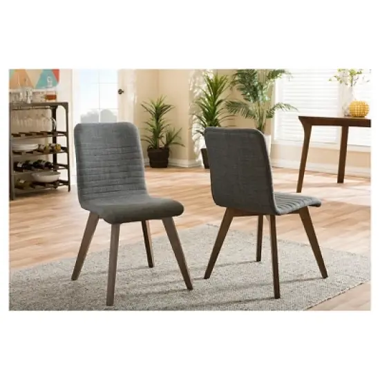 Set of 2 Sugar Mid-century Dining Chairs - Baxton Studio image {1}
