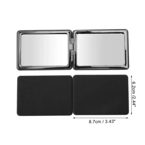 Unique Bargains Rectangular Solid Color Makeup Mirror 1 Pc image {1}