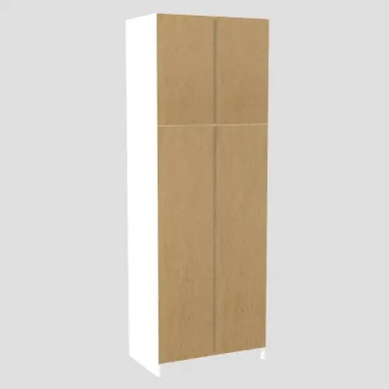 4 Doors Kitchen Storage Cabinet White/Oak - Inval image {8}