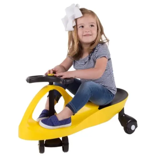 Toy Time Kids' Zig Zag Wiggle Ride-On Car - Yellow and Black image {3}