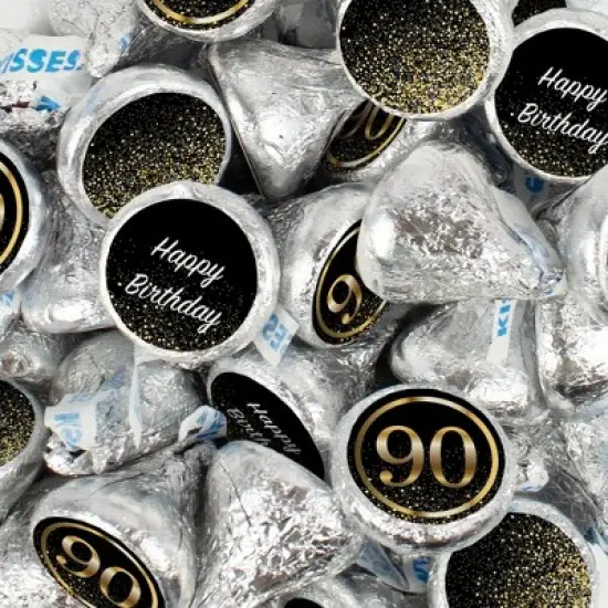 90th Birthday Candy Party Favors Chocolate Hershey's Kisses Bulk image {1}