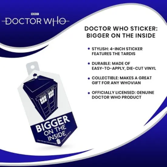 Seven20 Doctor Who Sticker: Bigger On The Inside image {6}