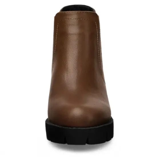 Allegra K Women's Lug Sole Chunky Heel Chelsea Ankle Boots image {2}