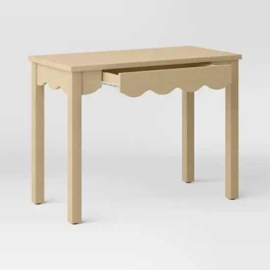 Wavy Writing Desk with Drawer Natural - Room Essentials&trade; image {2}