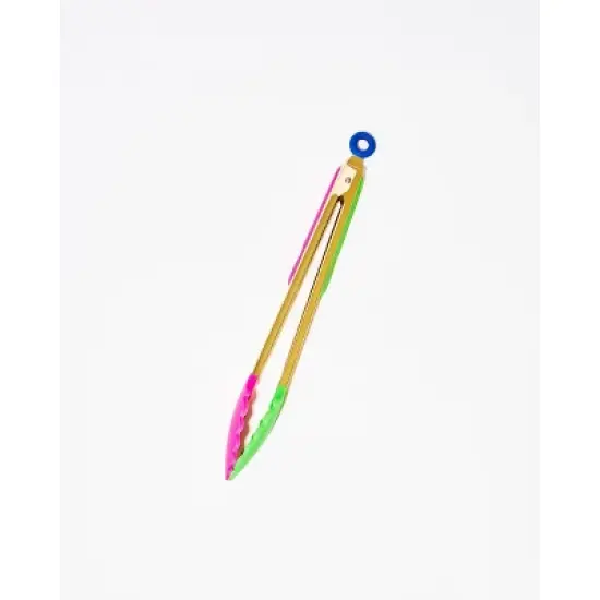 Staff Stainless Steel and Silicone V Tongs image {1}