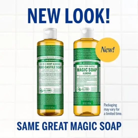 Dr. Bronner's Magic Pure Castile Liquid Soap Bodywash - Almond - 16 fl oz image {2}