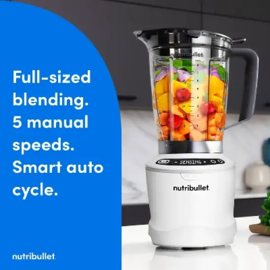 NutriBullet SmartSense Full-Size Blender 1400W - White image {1}