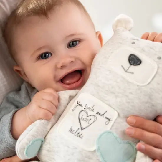 DEMDACO Poetic Threads Bear - Boy 17 inch - Blue image {7}