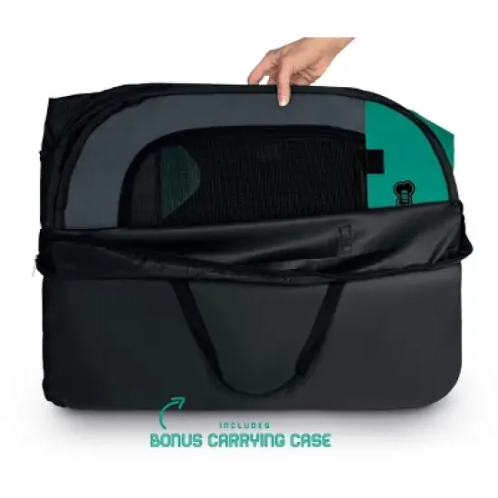 Ruff 'n Ruffus Portable Foldable Pet Playpen w/ Case & Travel Bowl - Small image {1}