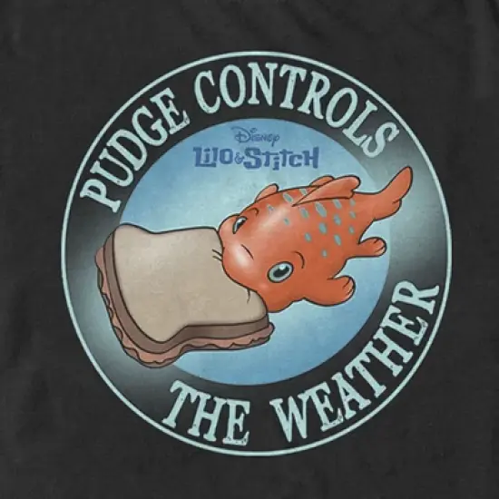 Men's Lilo & Stitch Pudge Controls the Weather T-Shirt image {1}