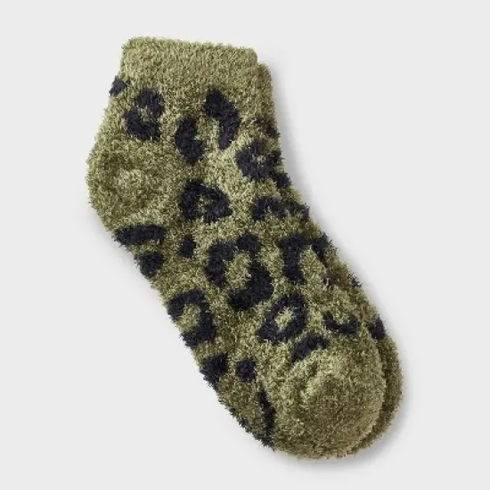 Women's Leopard Print Cozy Low Cut Socks - Auden&trade; 4-10 image {5}