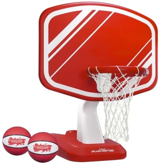 GoSports Splash Hoop PRO Swimming Pool Basketball Game with Poolside Water Basketball Hoop 2 Balls and Pump image {6}