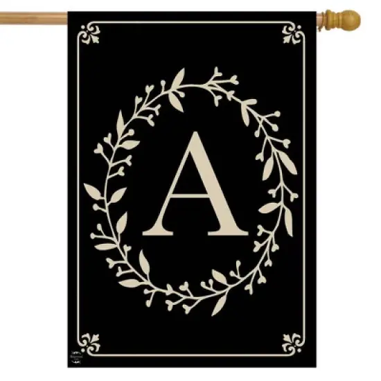 Briarwood Lane Classic Monogram Letter A House Flag Double-Sided 28" x 40" image {1}