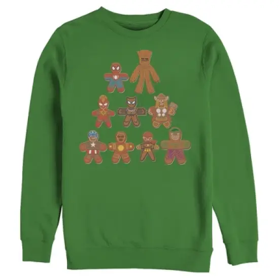Men's Marvel Christmas Gingerbread Cookie Tree Sweatshirt image {2}