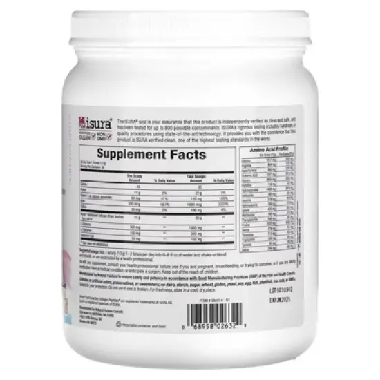 Natural Factors Total Body Collagen, Bioactive Peptides, Unflavored, 1 lb 1 oz (500 g) image {1}