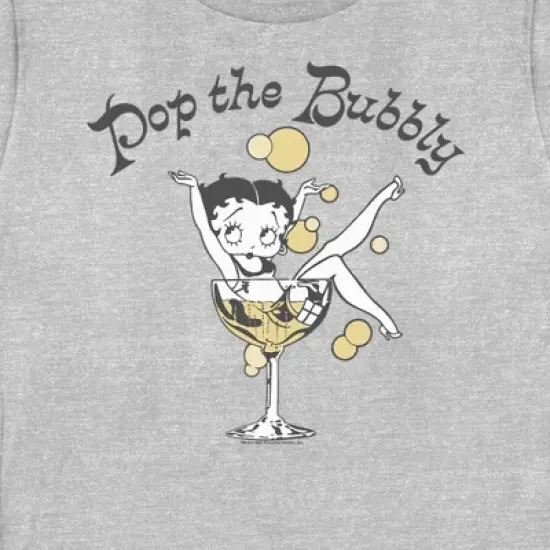 Women's Betty Boop New Year's Retro Pop the Bubbly T-Shirt image {1}