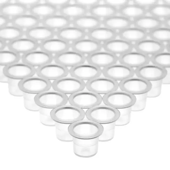 Stockroom Plus 2000 Pack Small Disposable Tattoo Ink Caps, Pigment Cups for Microblading, 17 mm image {4}