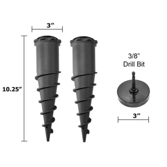 Ground Spike Anchor Kit &ndash; 2-Pack with Drill Chuck image {1}