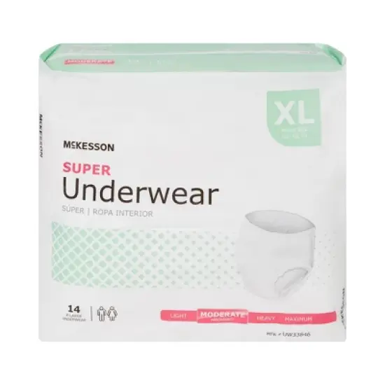 McKesson Disposable Underwear Pull On with Tear Away Seams X-Large, UW33846, Moderate image {1}