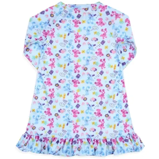 Nickelodeon Toddler Girls' Blue's Clues School Sleep Pajama Dress Nightgown Blue image {3}