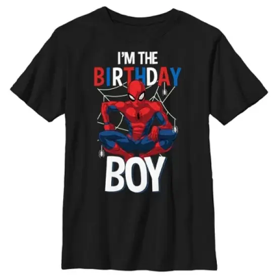 Boy's Marvel I'm Birthday Boy Spidey T-Shirt image {4}