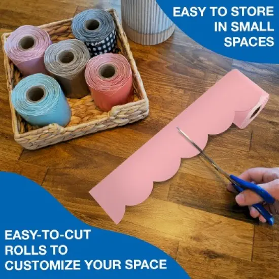 Carson Dellosa Education 65' Dusty Rose Rolled Scalloped Bulletin Board Borders (1 roll) image {4}