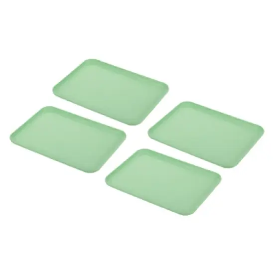 Unique Bargains Plastic Reusable Serving Tray 4 Pcs image {6}