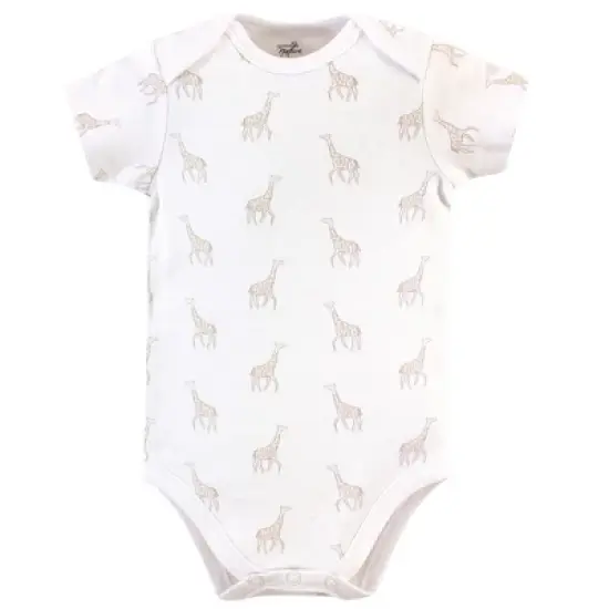 Touched by Nature Organic Cotton Bodysuits 5pk, Little Giraffe image {4}