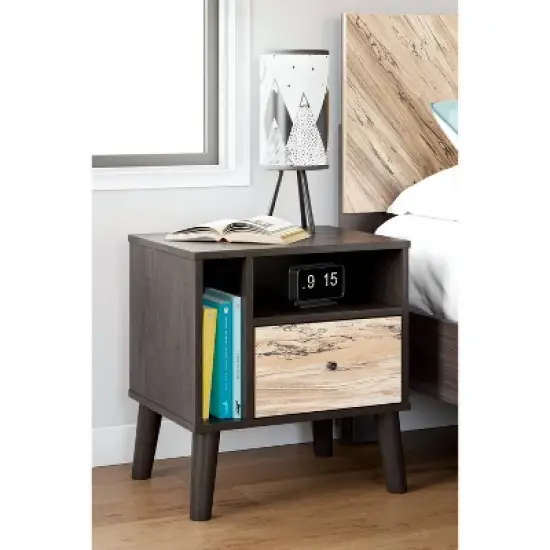 Piperton Nightstand Black/Gray - Signature Design by Ashley image {1}