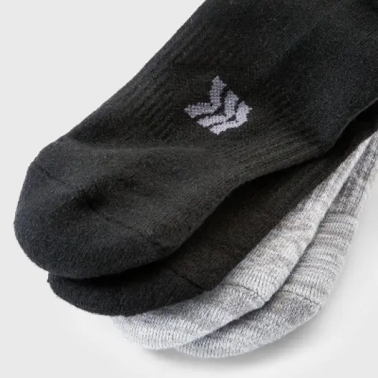 Women's Cushioned 6+1 Bonus Pack Low Cut Athletic Socks - All in Motion&trade; Heather Gray/Black 4-10 image {2}